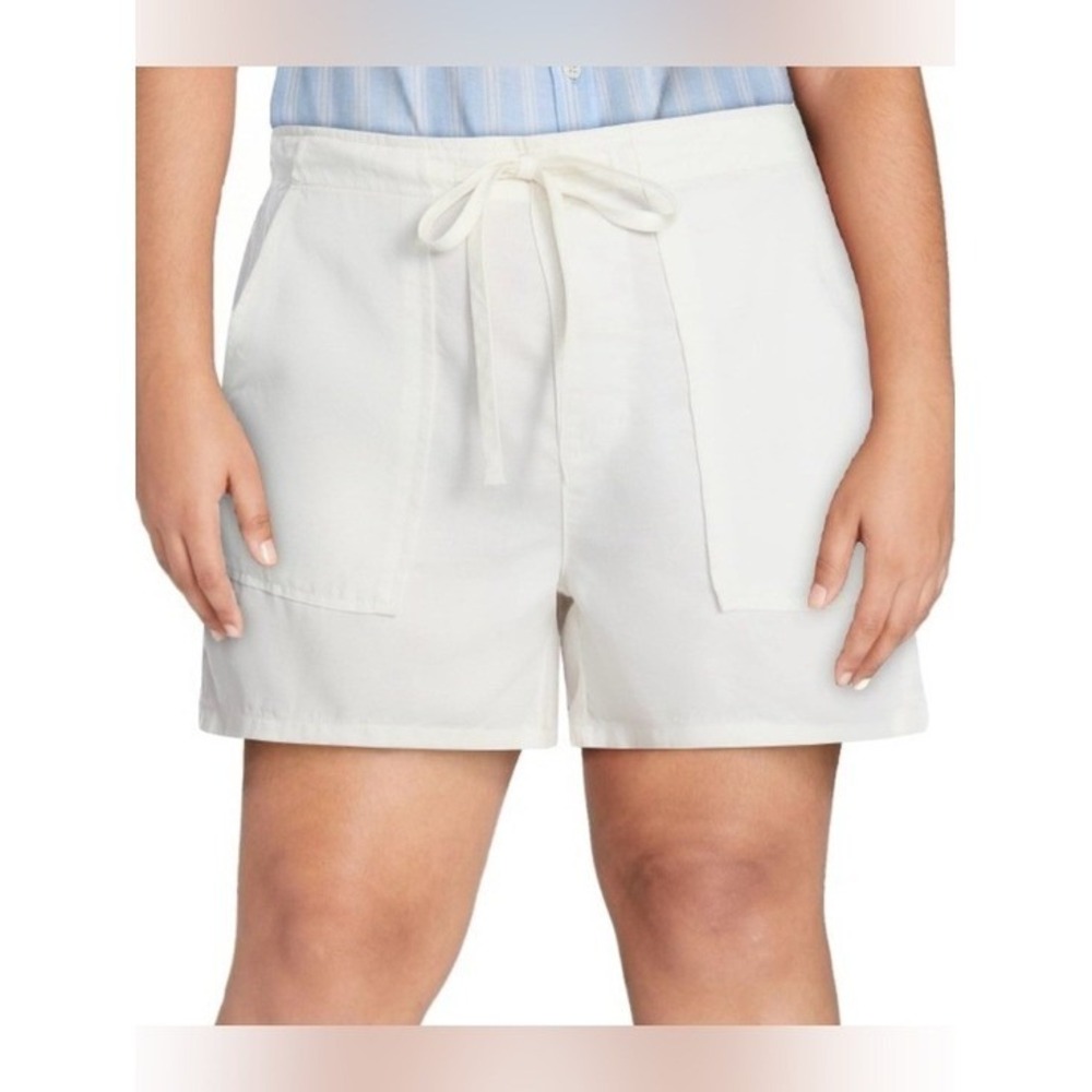 Time and Tru Soft Utility Shorts Winter White Women's Plus XXL